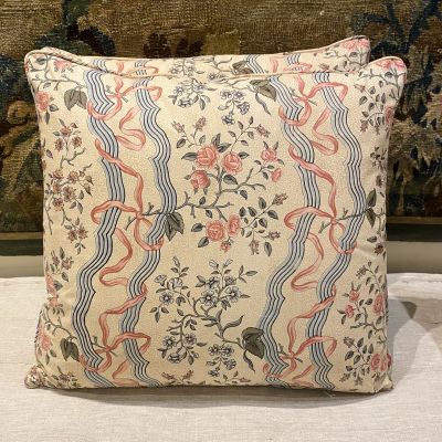 Large Regency Chintz Cushion
